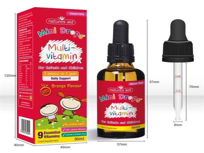 Vitamin tổng hợp cho bé 6 tháng Multi Vitamin Drop Natures Aid